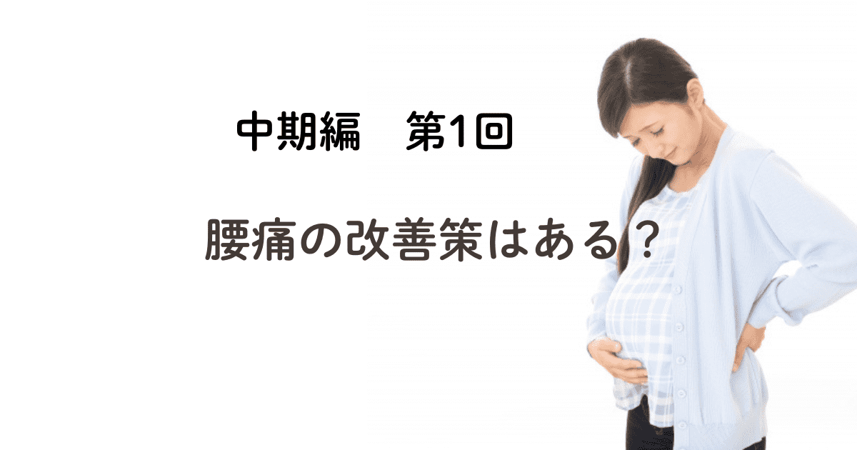 妊娠中期編 第1回 腰痛の改善策はある?